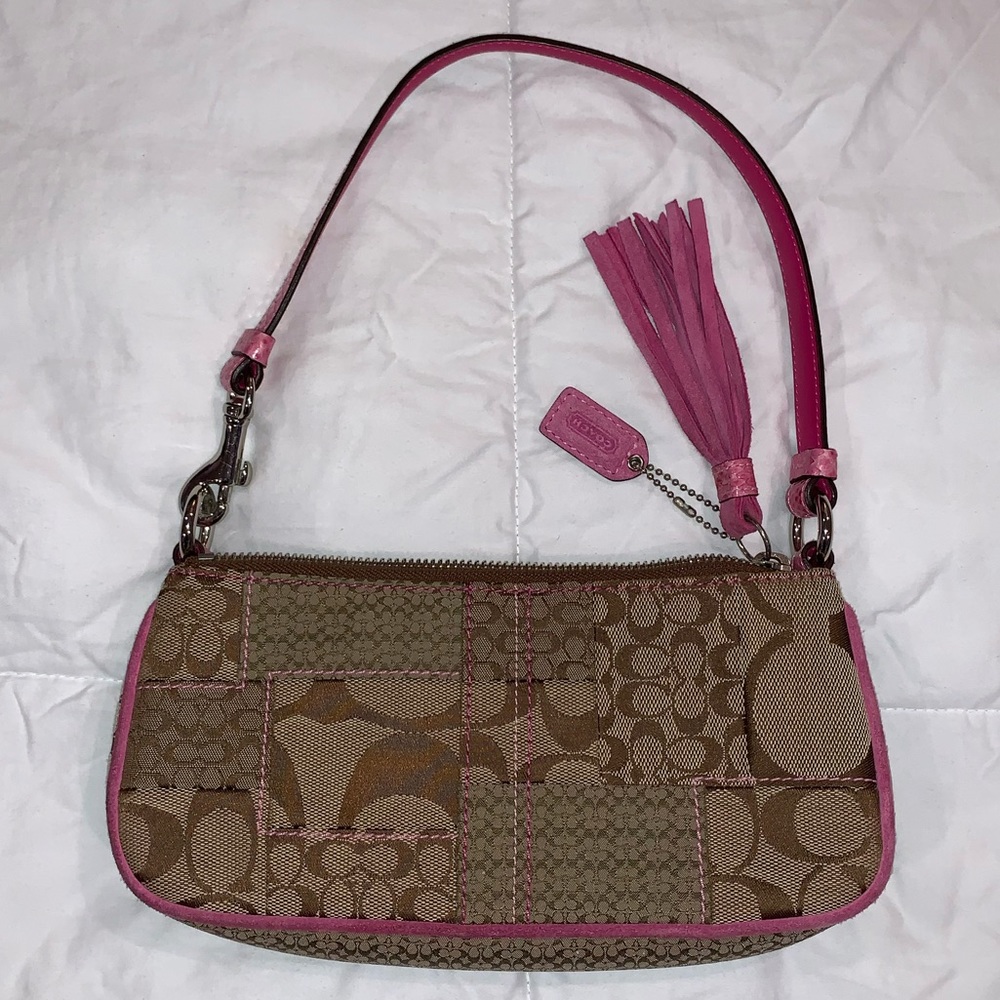 Coach Patchwork Clutch w/ Pink Shoulder Bag #3693